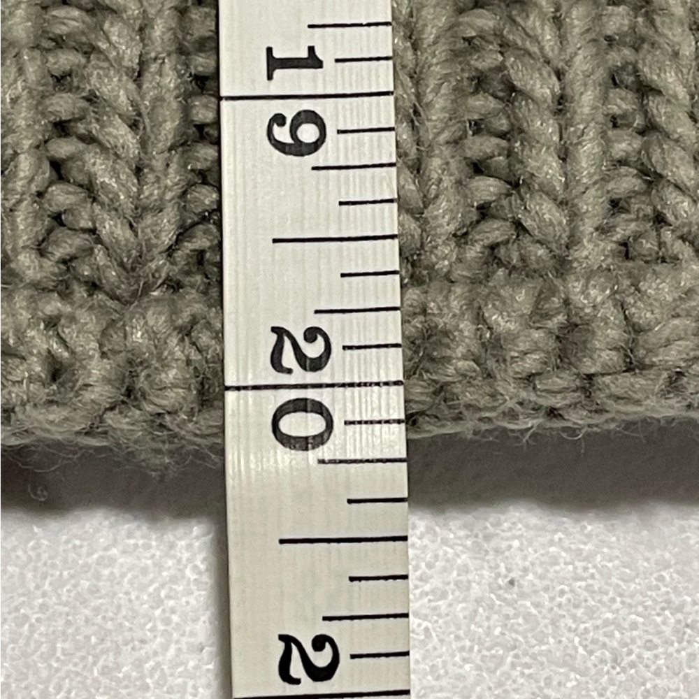 Cozy Cottagecore H&M Size Medium Chunky Knit Mock Turtleneck Sweater Sage Gray - Picture 9 of 9